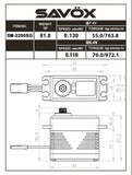 SW2290SG-BE - Waterproof Monster Torque High Voltage, Brushless, Digital Servo 0.11sec / 972.1oz @ 8.4v - Black Edition