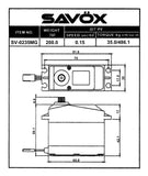 Discontinued - Use SV0235MGP - SV0235MG - High Voltage 1/5 Scale Servo 0.15/486 @7.4V